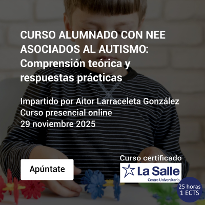 CURSO ALUMNADO CON NEE ASOCIADOS AL AUTISMO: COMPRENSIÓN TEÓRICA Y RESPUESTAS PRÁCTICAS.