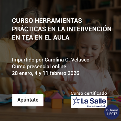 CURSO HERRAMIENTAS PRÁCTICAS EN LA INTERVENCIÓN EN TEA EN EL AULA