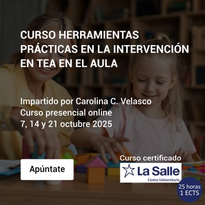 CURSO HERRAMIENTAS PRÁCTICAS EN LA INTERVENCIÓN EN TEA EN EL AULA