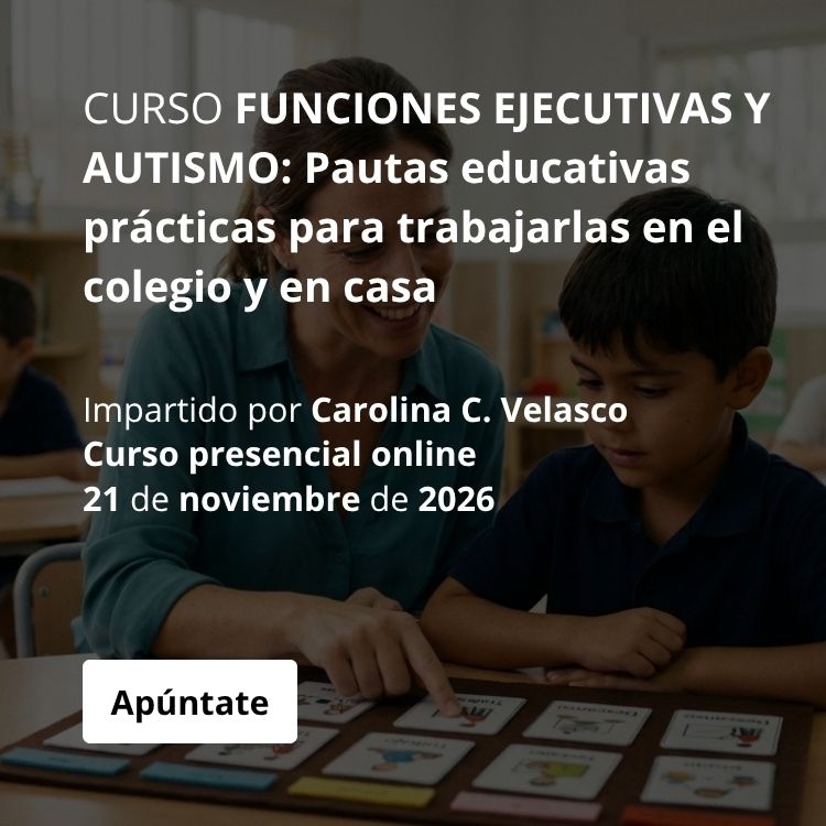 CURSO FUNCIONES EJECUTIVAS Y AUTISMO: Pautas educativas prácticas para trabajarlas en el colegio y en casa.